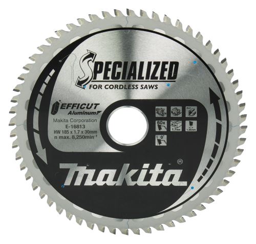 MAKITA kotouč pilový hliník Efficut 185x1.7x30 mm 60 zubů E-16813