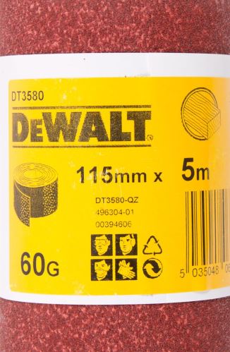 DeWALT role brusného papíru 5 m x 115 mm, P60 DT3580