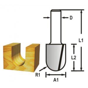 MAKITA Žlábkovací fréza stopka 6 mm,9,5x12,7x44 mm D-47818