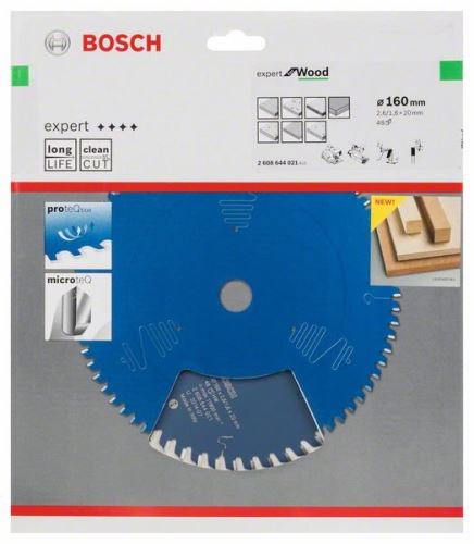 BOSCH Pilový kotouč Expert for Wood 160 x 20 x 2,6 mm, 48 2608644021