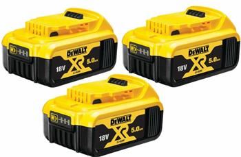 DeWALT 18V startovací sada 3 akumulátorů 5Ah DCB184P3