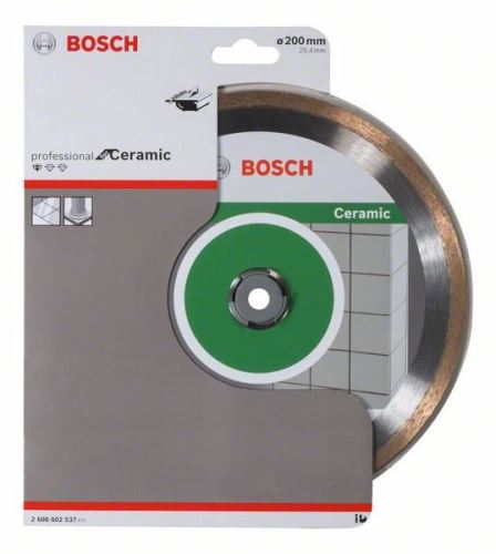 BOSCH Diamantový dělicí kotouč Standard for Ceramic 200 x 25,40 x 1,6 x 7 mm 2608602537