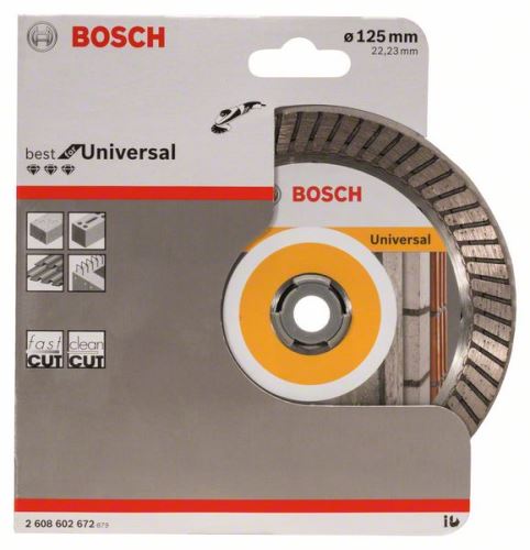 BOSCH Diamantový dělicí kotouč Best for Universal Turbo 125 x 22,23 x 2,2 x 12 mm 2608602672