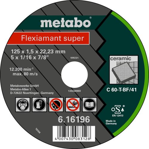 METABO Řezný kotouč - kámen-FLEXISUPER 125x1,0x22,2 616196000