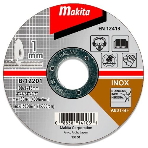 MAKITA kotouč řezný nerez 100x1.0x16 mm D-65947