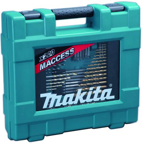 MAKITA sada bitů a vrtáků 200 ks v plastovém kufru D-37194