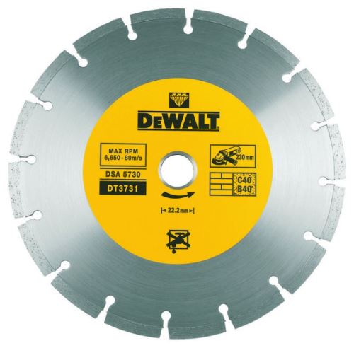 DeWALT DIA kotouč na řezání betonu a cihel 115 x 22,2 mm DT3701