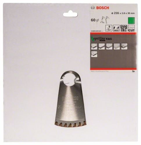 BOSCH Pilový kotouč Optiline Wood 216 x 30 x 2,8 mm, 60 2608640642