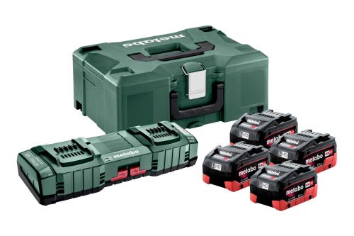 METABO Basic set (nabíječka + akumulátory) 18V / 4x LiHD 8.0 Ah + ASC 145 DUO + kufr 685135000