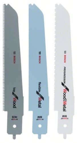 BOSCH Sada pilových listů pro multifunkční pilu Bosch PFZ 500 E, 3dílná M 1142 H; M 3456 XF; M 1122 EF 2608656934