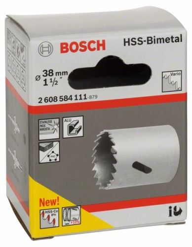 BOSCH Děrovka HSS-bimetal pro standardní adaptér 38 mm, 1 1/2" 2608584111