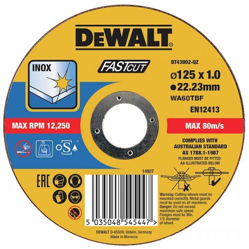 DeWALT Řezný kotouč 125 x 22,2 x 1,0 mm DT43902