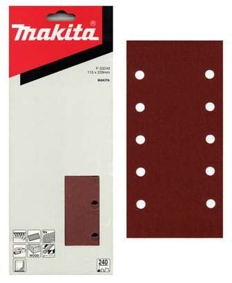 MAKITA papír brusný suchý zip 115x229 mm 10 děr K240, 10 ks P-33249