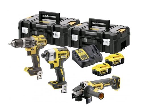 Dewalt Akumulátorové stroje v sadě 18V XR 2x5,0Ah DCK384P2T