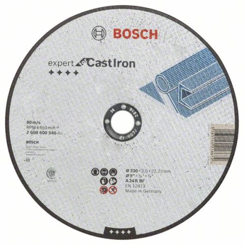 BOSCH Dělicí kotouč rovný Expert for Cast Iron AS 24 R BF, 230 mm, 3,0 mm 2608600546