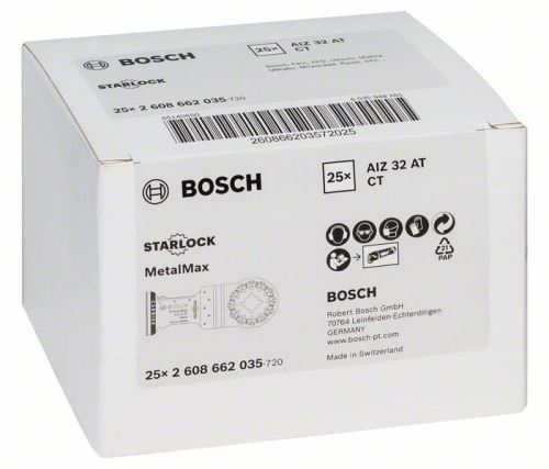 BOSCH Karbidový ponorný pilový list AIZ 32 AT Metal 40 x 32 mm 2608662035