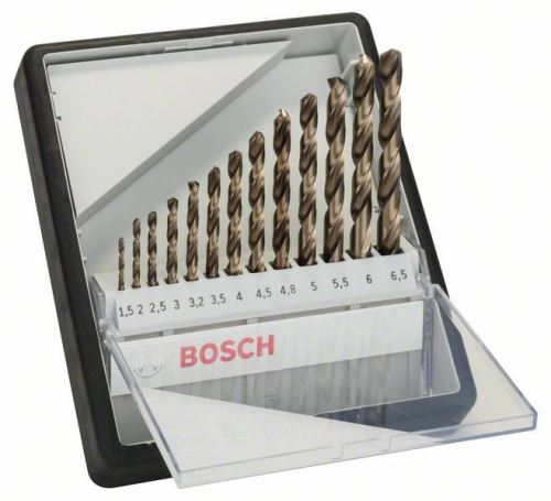 BOSCH Sada vrtáků do kovu Robust Line HSS-Co, 13dílná 1,5; 2; 2,5; 3; 3,2; 3,5; 4; 4,5; 4,8; 5; 5,5; 6; 6,5 mm 2607019926