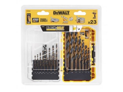 DeWALT Sada vrtáků do kovu HSS-G Black&Gold (23 ks) DT70729