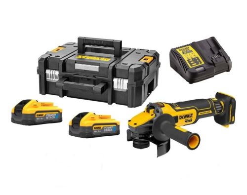 DEWALT Úhlová bruska 2-18V-5AH, baterie Powerstack 125mm DCG409H2T