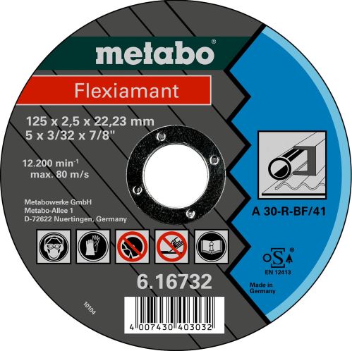 METABO Řezný kotouč - ocel - 125 x 2,5 x 22,2 mm 616732000