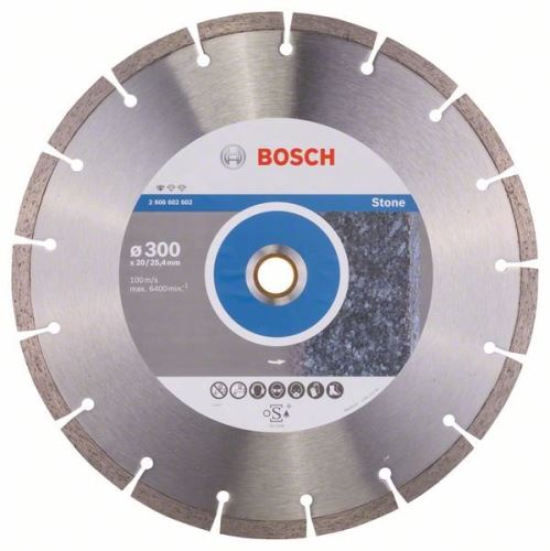 BOSCH Diamantový dělicí kotouč Standard for Stone 300 x 20/25,40 x 3,1 x 10 mm 2608602602