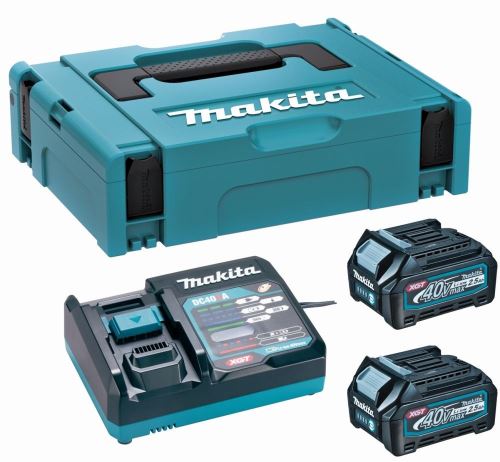 MAKITA sada Li-ion XGT 40V 2 ks BL4040+1 ks DC40RA+1 ks Makpac 191J97-1