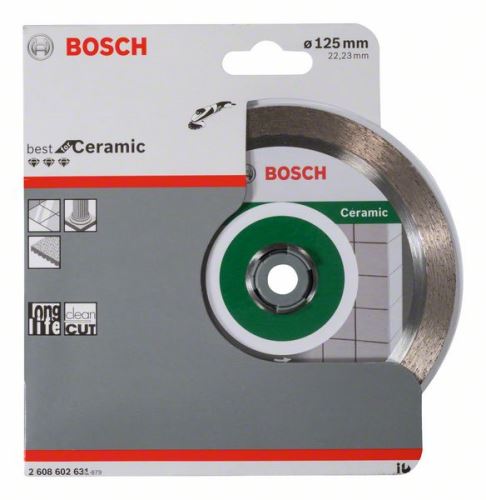 BOSCH Diamantový dělicí kotouč Best for Ceramic 125 x 22,23 x 1,8 x 10 mm 2608602631