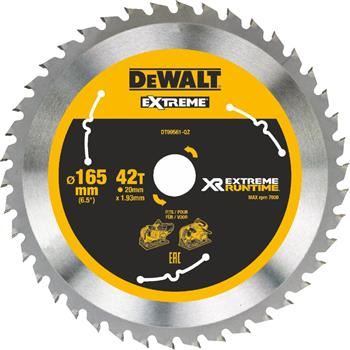 DeWALT Pilový kotouč (ideální pro pily FLEXVOLT) 165 x 20 mm, 42 zubů DT99561