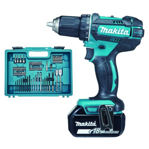 MAKITA Aku vrtací šroubovák s příslušenstvím Li-ion 18V/3,0 Ah DDF482RFX1