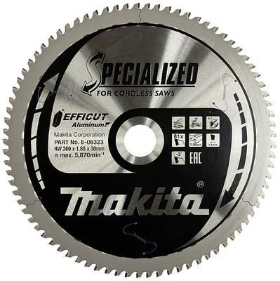 MAKITA kotouč pilový hliník Efficut 260x1.85x30 mm 81 zubů E-06323