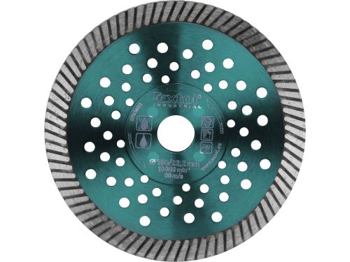 EXTOL INDUSTRIAL Kotouč diamantový řezný, turbo Fast Cut, suché i mokré řezání, 230x22,2x2,8mm, 8703055