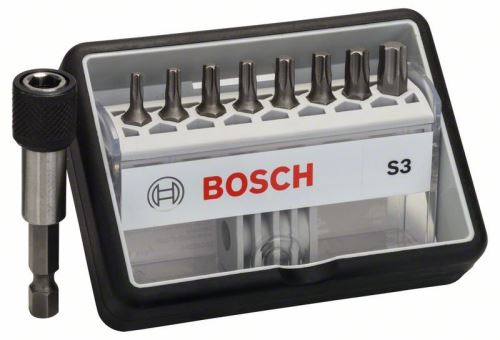 BOSCH (8+1)dílná sada šroubovacích bitů Robust Line, S Extra-Hart 25 mm, (8+1)dílná sada 2607002560