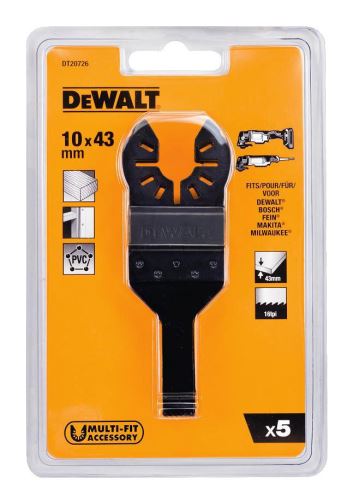 DeWALT Pilové listy (5 ks) pro řezání detailů 10 x 43mm (5 x DT20706) DT20726