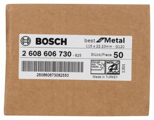 BOSCH Fíbrový brusný kotouč R574, Best for Metal D = 115 mm; G = 120 2608606730