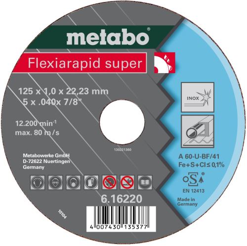 METABO Řezný kotouč -nerez-FLEXIARAPID SUPER 115x0,8x22.2 616208000