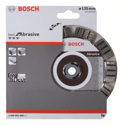 BOSCH Diamantový dělicí kotouč Best for Abrasive 125 x 22,23 x 2,2 x 12 mm 2608602680