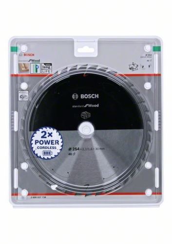 BOSCH Pilový kotouč pro aku pily; Standard for Wood 254x30x2,2/1,6x40T 2608837734