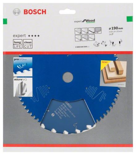 BOSCH Pilový kotouč Expert for Wood 190 x 20 x 2,6 mm, 24 2608644044