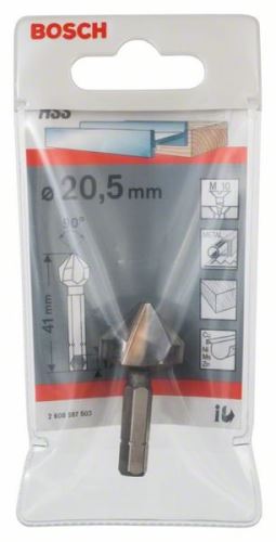 BOSCH Kuželovitý záhlubník 20,5, M 10, 41 mm, 1/4" 2608597503