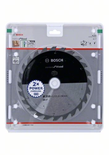 BOSCH Pilový kotouč pro aku pily; Standard for Wood 210x30x1,7/1,2x24T 2608837713