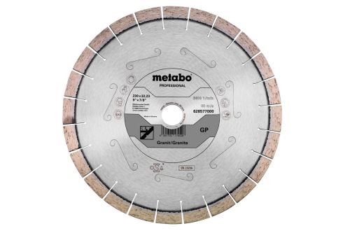 METABO Diamantový řezný kotouč Dia-TS230x22.23 mm - GP, Žula, Profesionál 628577000