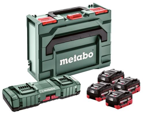 METABO Basic set (nabíječka + akumulátory) 18V / 4 x LiHD 5,5 Ah + ASC 145 DUO + kufr 685180000