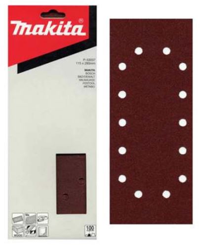 MAKITA papír brusný 115x280 mm 14 děr K60, 10 ks P-33015