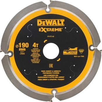 DeWALT Pilový kotouč pro cementovláknité a laminátové desky, 190 x 30 mm, 4 zuby DT1472