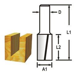 MAKITA Drážkovací fréza 2 břit stopka 8 mm,16x19x51 mm D-47569