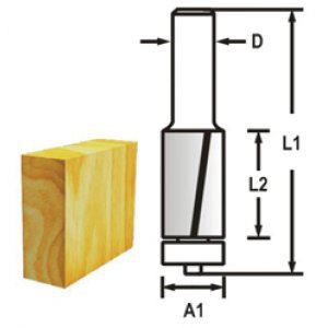 MAKITA Drážkovací fréza 2 břit stopka 6 mm,12,7x26x69 mm D-47715