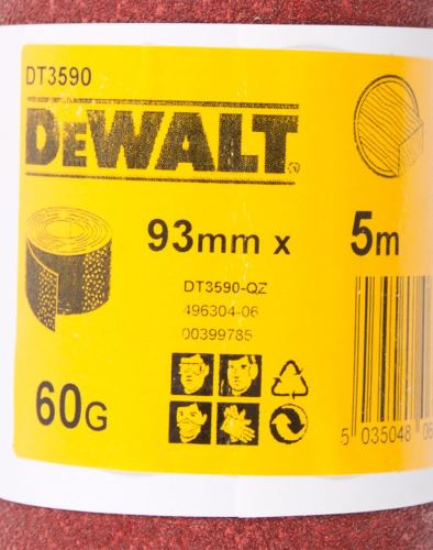 DeWALT Role brusného papíru 25 m x 93 mm, P120 DT3597