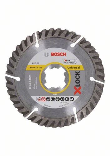 BOSCH X-LOCK Diamantový řezný kotouč Standard for Universal, 115 x 22.23 x 2 x 10 mm 2608615165