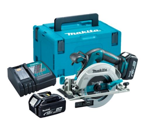 Makita Aku bezuhlíková okružní pila Li-ion LXT 18V/5,0Ah, Makpac DHS680RTJ