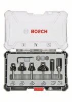 BOSCH Sada fréz s 6mm vřetenem Trim&amp;Edging, 6 ks 2607017468